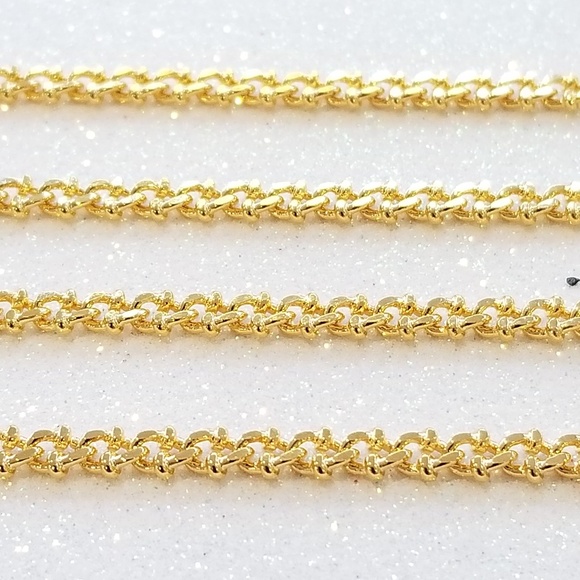 Gold bead link chain choker necklace - Picture 7 of 8